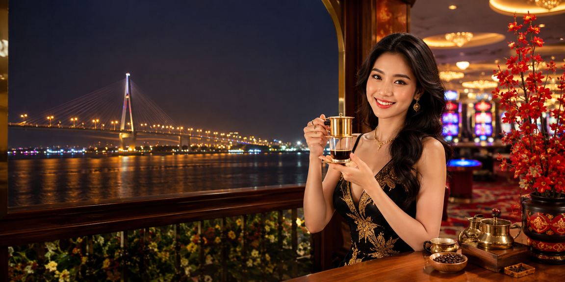 Khung cảnh quán cà phê Cần Thơ nơi người dùng thường xem phân tích kèo trên điện thoại