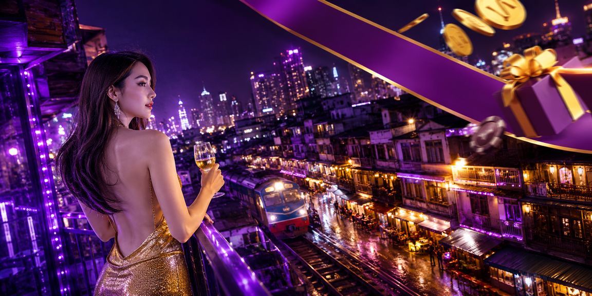 Khung cảnh đêm Hà Nội với bảng đèn neon và người dùng đặt cược trực tuyến trên điện thoại