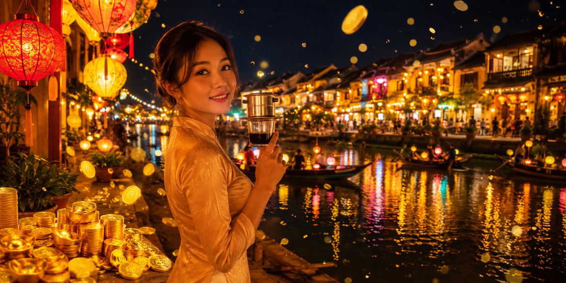 Màn hình đăng ký ứng dụng 66win trên điện thoại tại quán cà phê Hội An